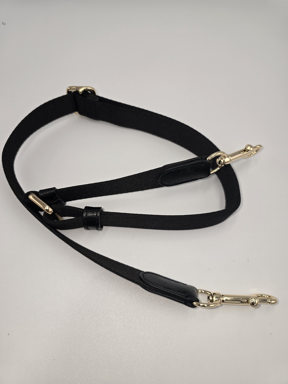 COACH Black Nylon Replacement Shoulder/Crossbody Strap Gold Hardwre Leather Trim